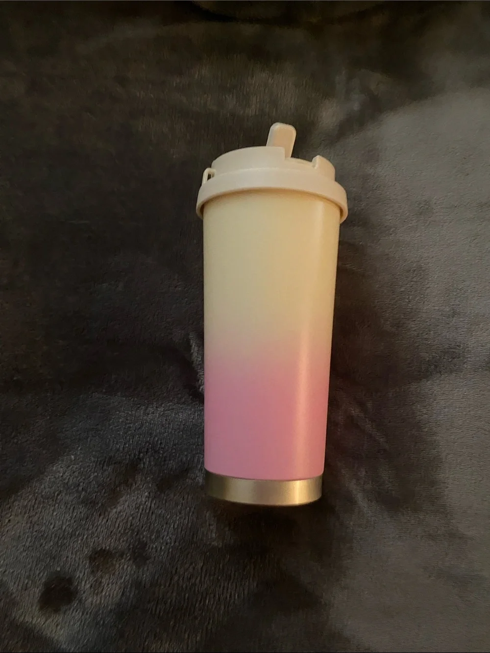 Starbucks Cream and Pink Snake Floral Stainless Travel Tumbler